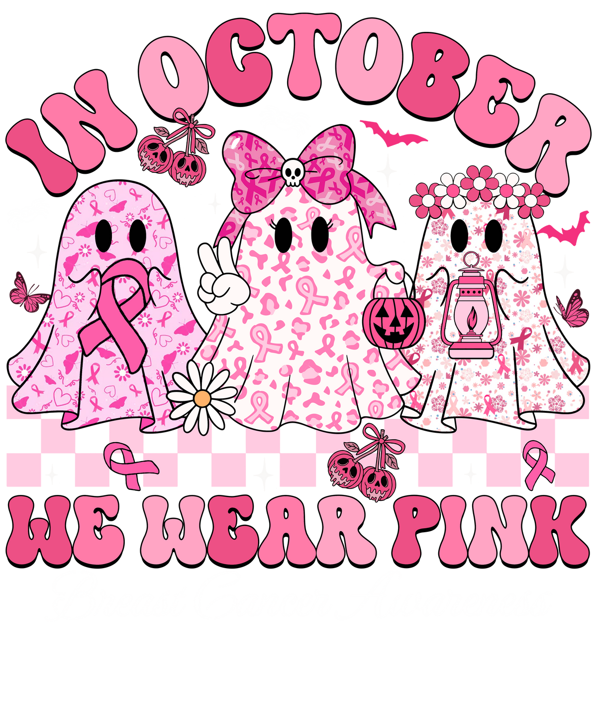 WE WEAR PINK FOR CANCER