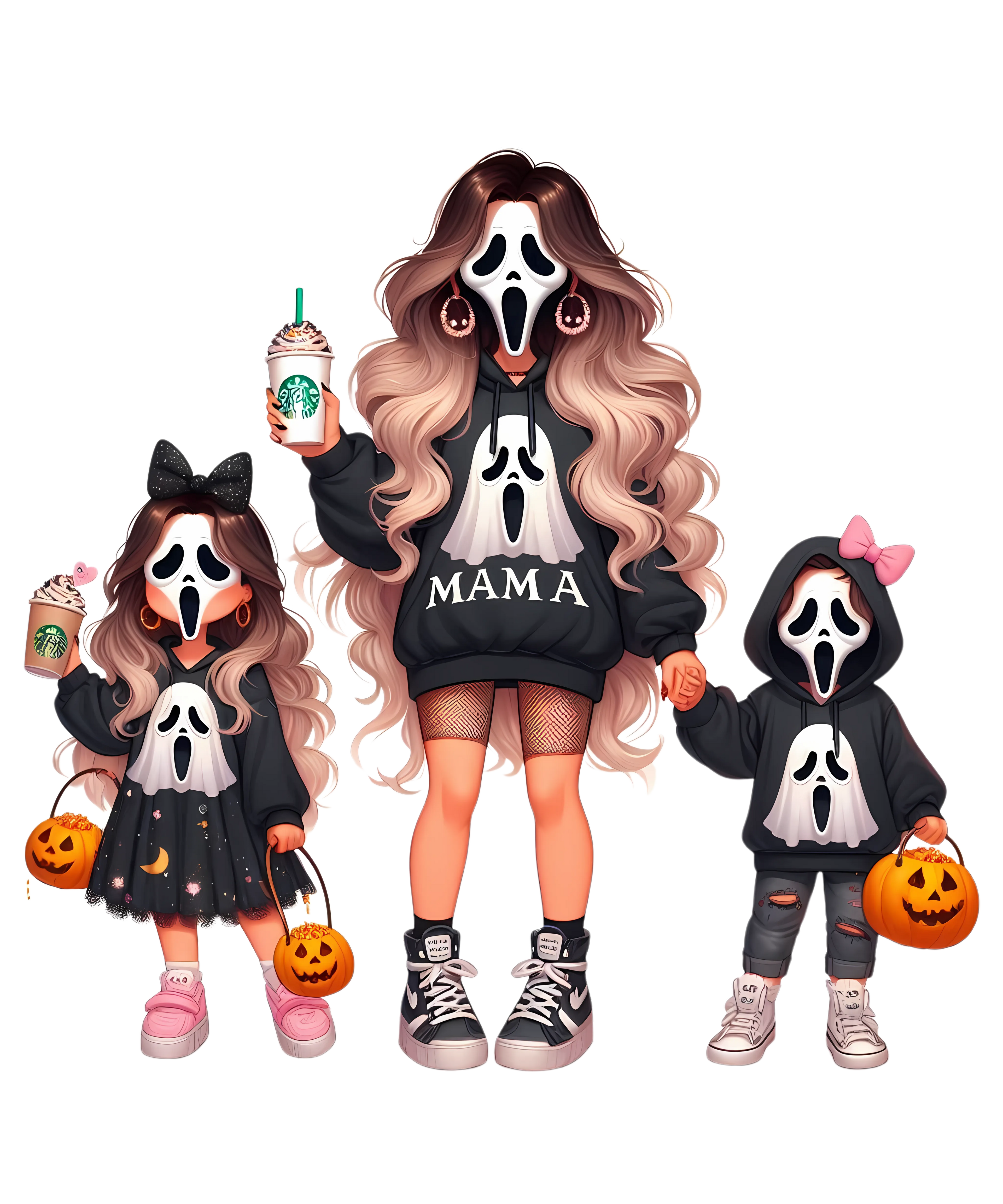 MAMA GHOST FACE HORROR & KIDS