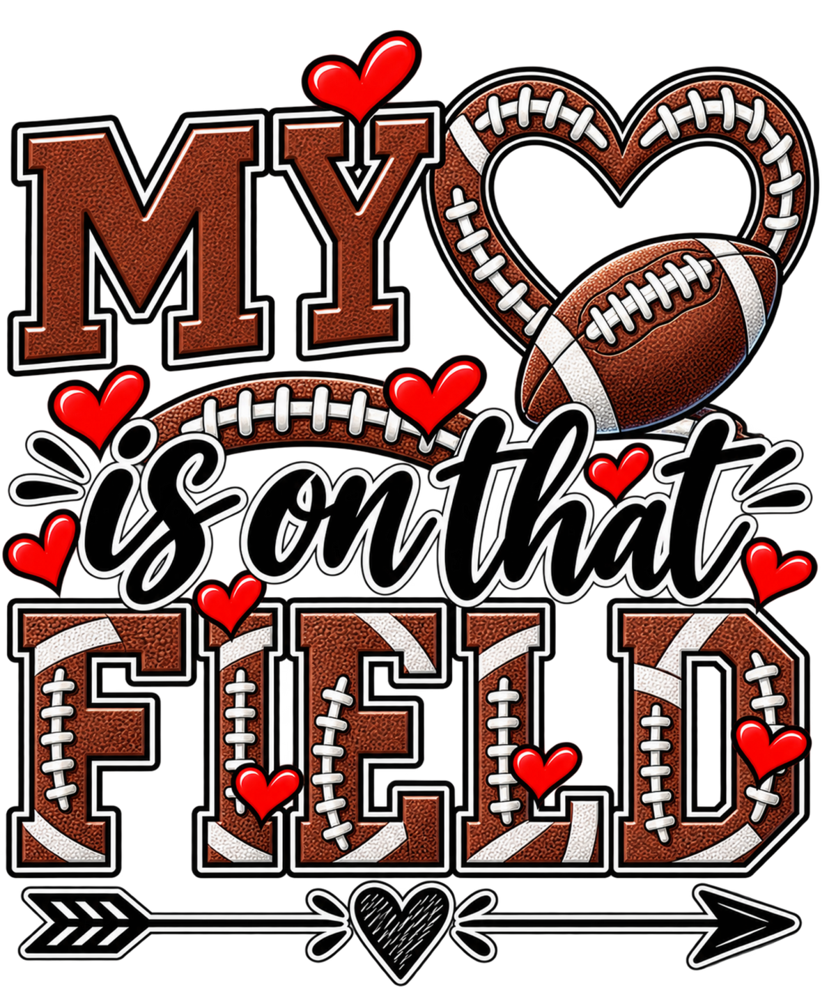 SHORTS MOM MY HEART IS ON THE FIELD