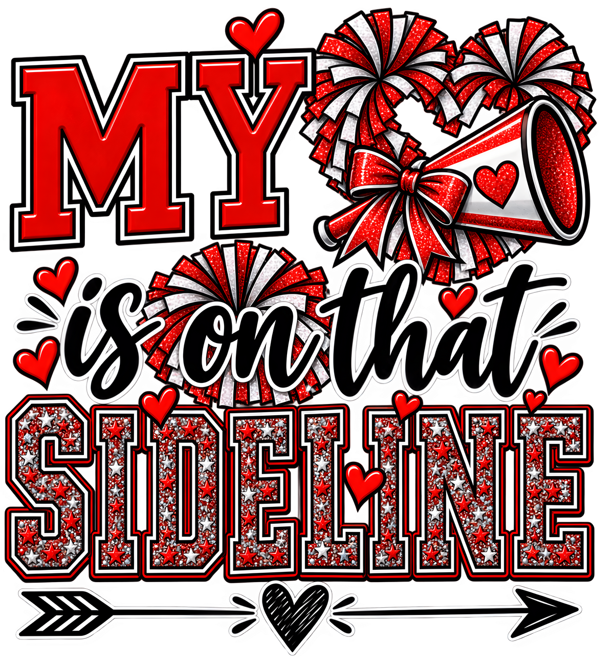 SHORTS MOM MY HEART IS ON THE FIELD