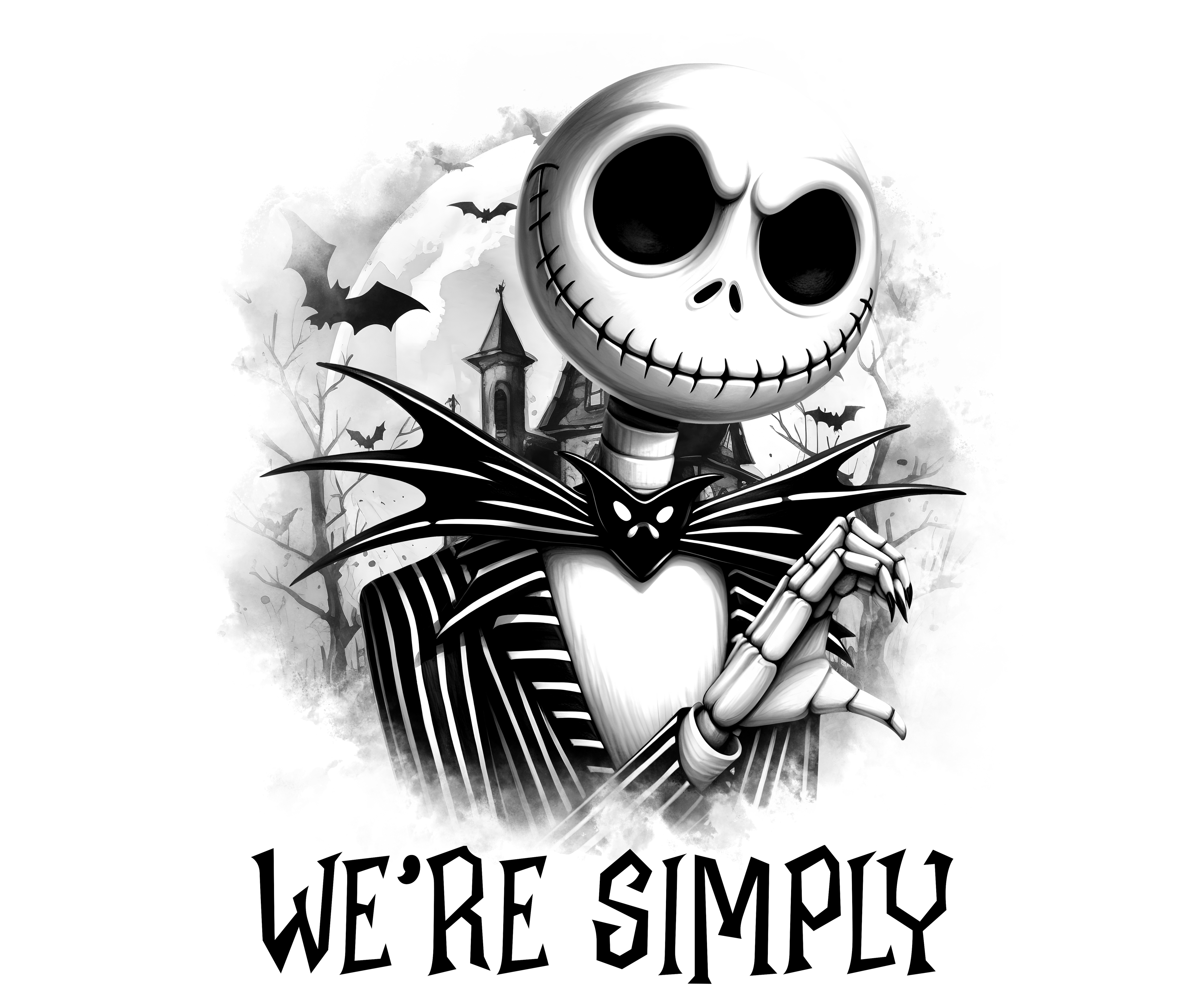 HALLOWEEN JACK AND JIM SWEATHEART SWEATER